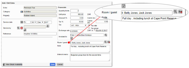 Allocate Extra to guest room