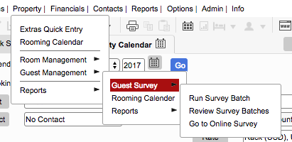 Guest survey options