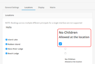 No children selection