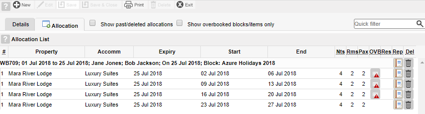 Block booking_viewing allocations